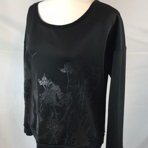 Rock & Republic- Black vinyl/rhinestone graphic, L